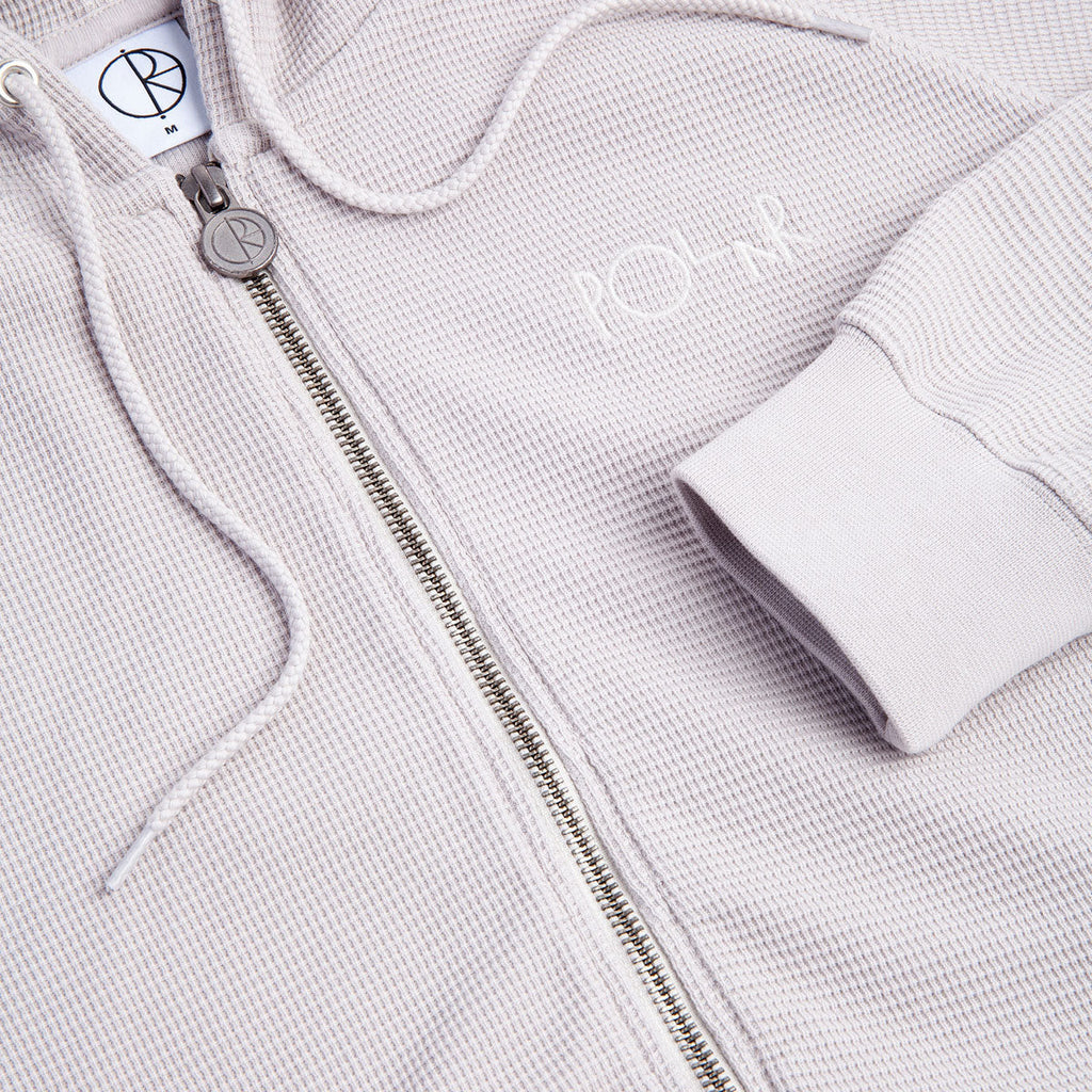 Polar Waffle Zip Hoodie - Pale Taupe