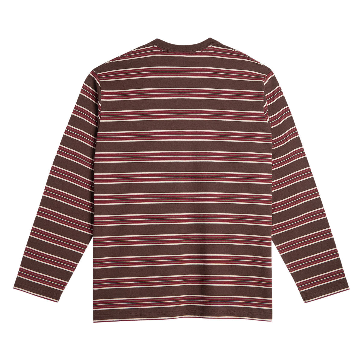 Polar Steve Stripe Long Sleeve T-Shirt - Brown/Red