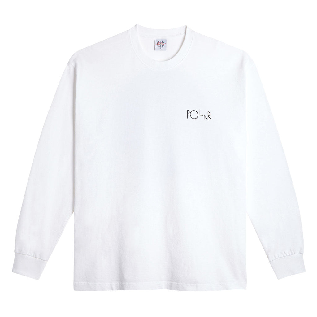 Polar Klez Crossing Fill Logo Long Sleeve T-Shirt - White