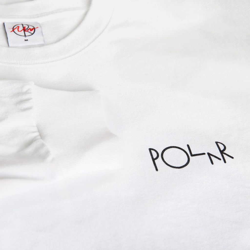 Polar Klez Crossing Fill Logo Long Sleeve T-Shirt - White