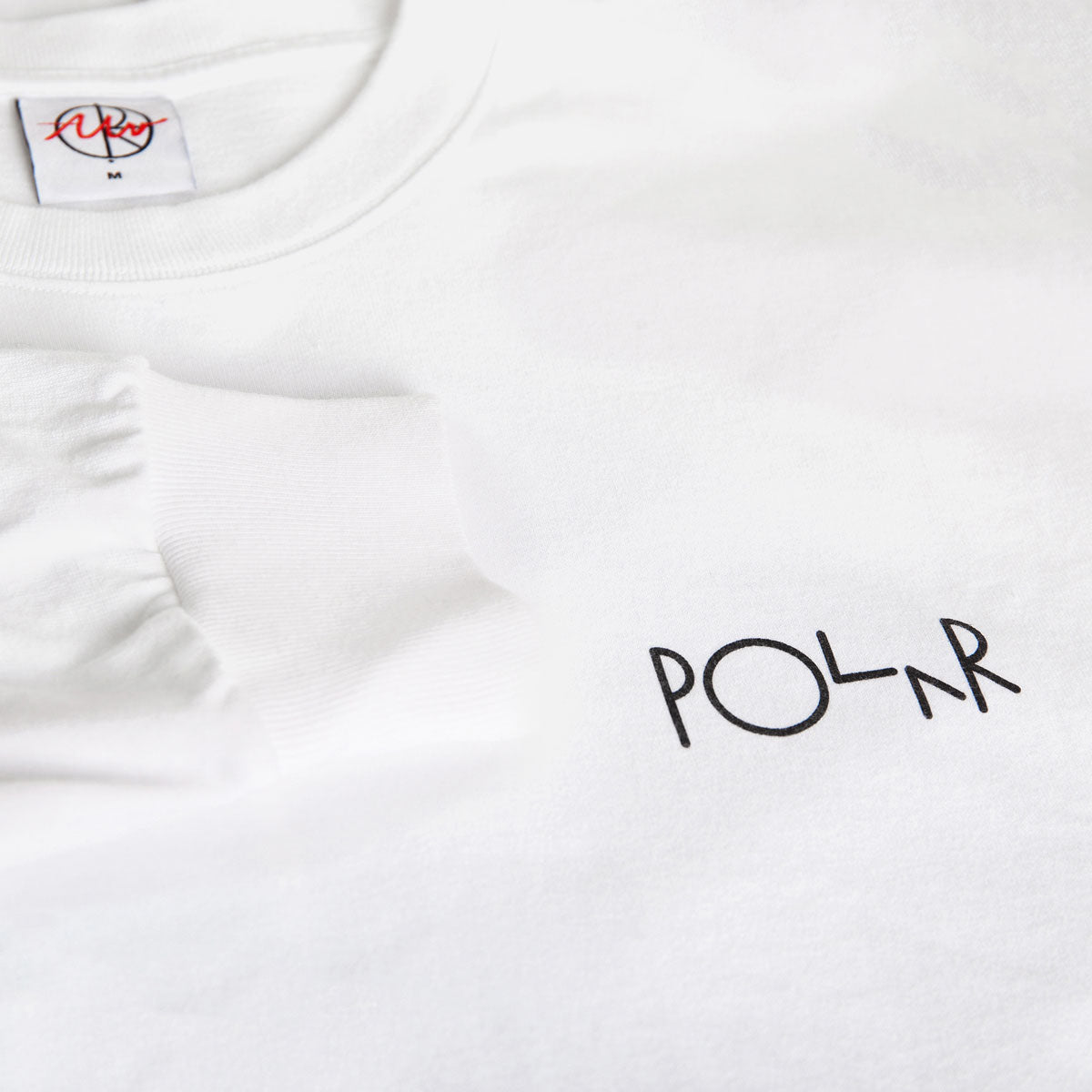 Polar Klez Crossing Fill Logo Long Sleeve T-Shirt - White