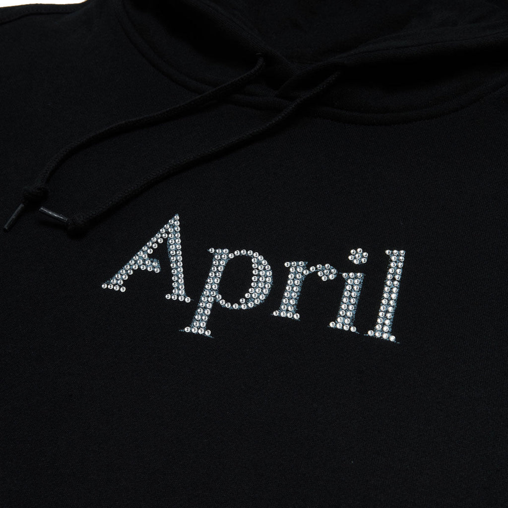 April Rhinestone Hoodie - Black