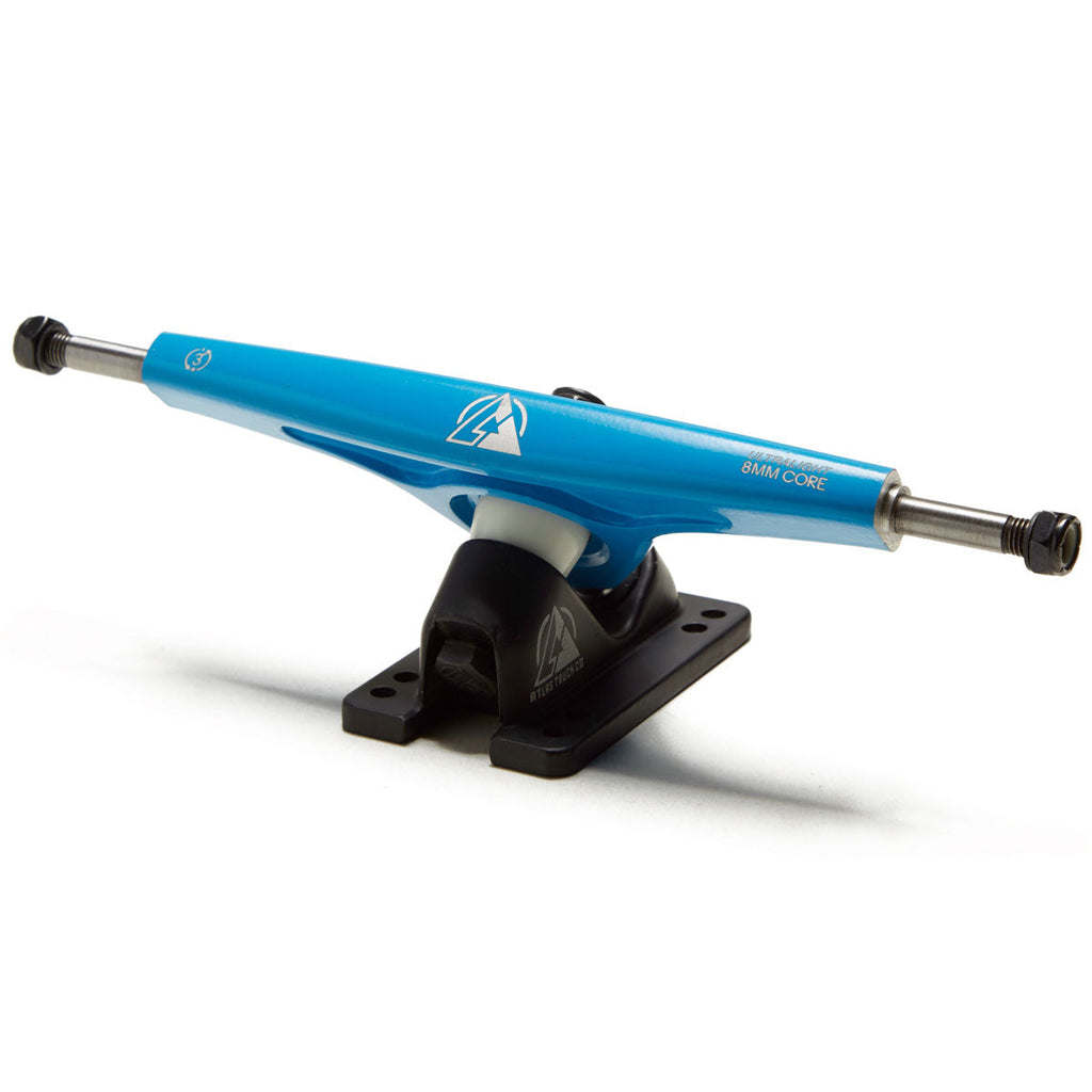 Atlas 180mm 8mm 48 Degree Ultralight Longboard Trucks - Black/Blue