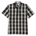 Ben Davis Short Sleeved Plaid 1/2 Zip Shirt - Black/Cream