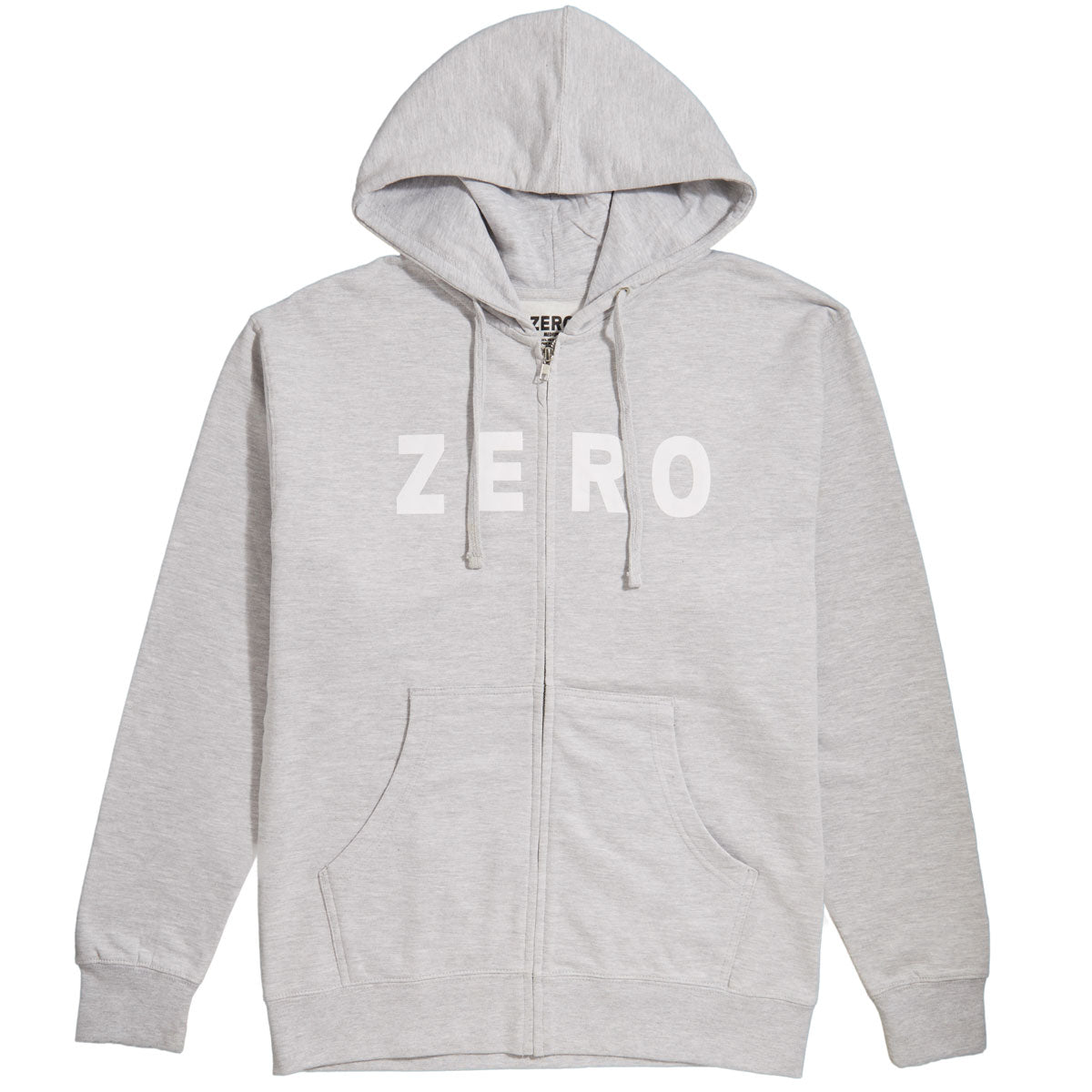 Zero Army Zip Up Hoodie - Heather Grey/Black