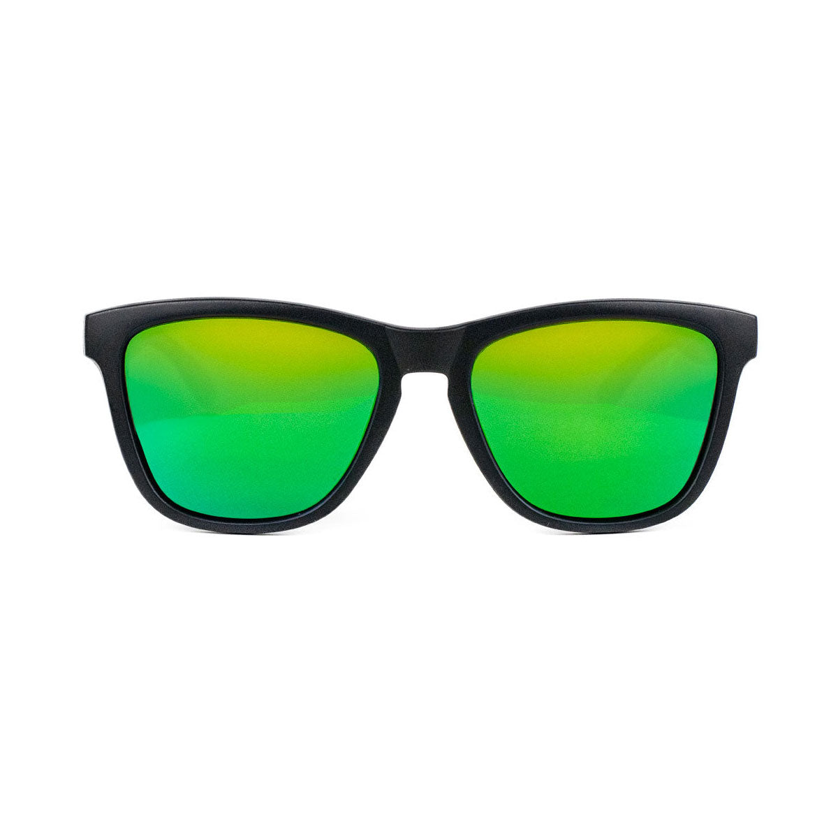 Glassy Deric Premium Polarized Sunglasses - Matte Black/Green Mirror