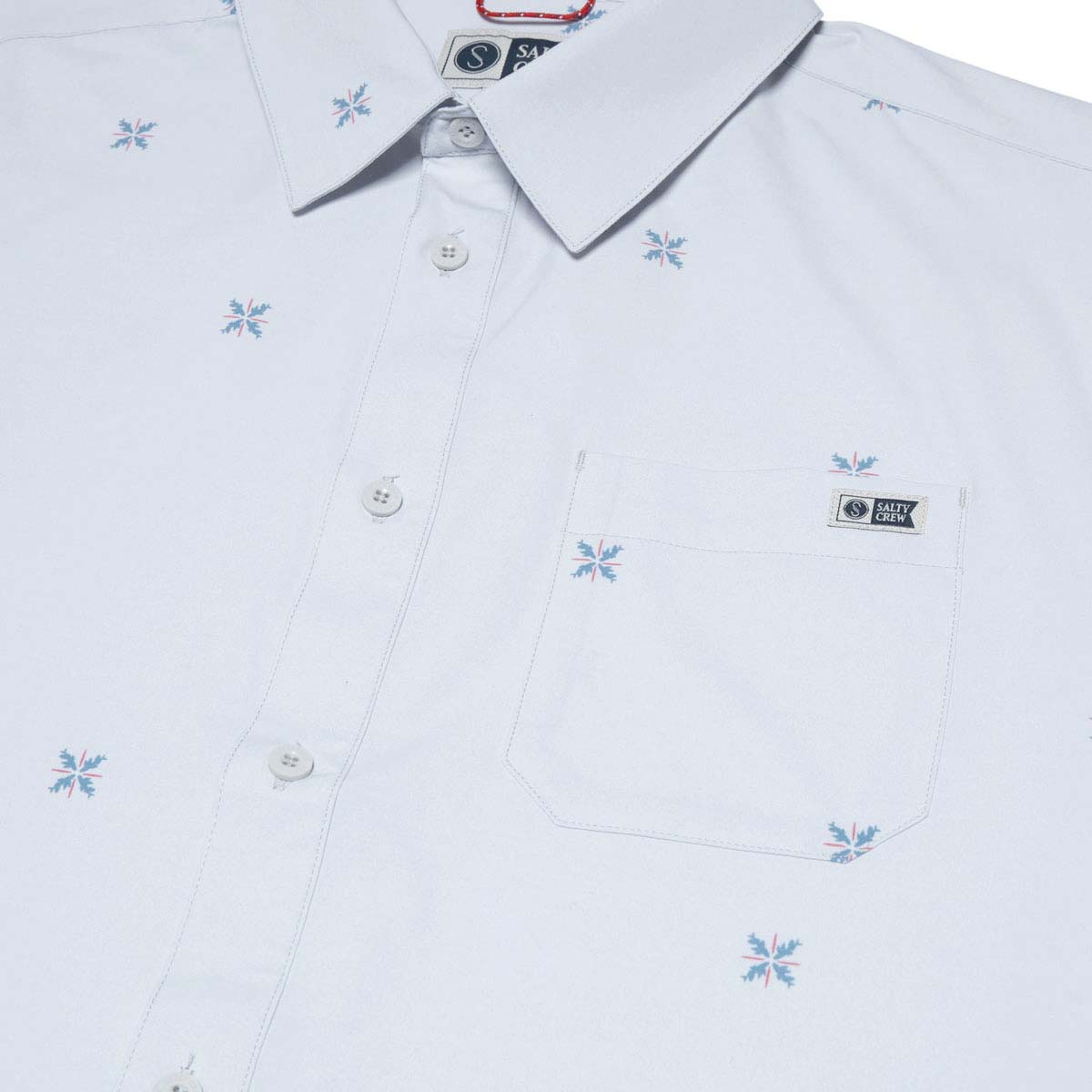 Salty Crew Drifter UV Button Up Shirt - Light Grey