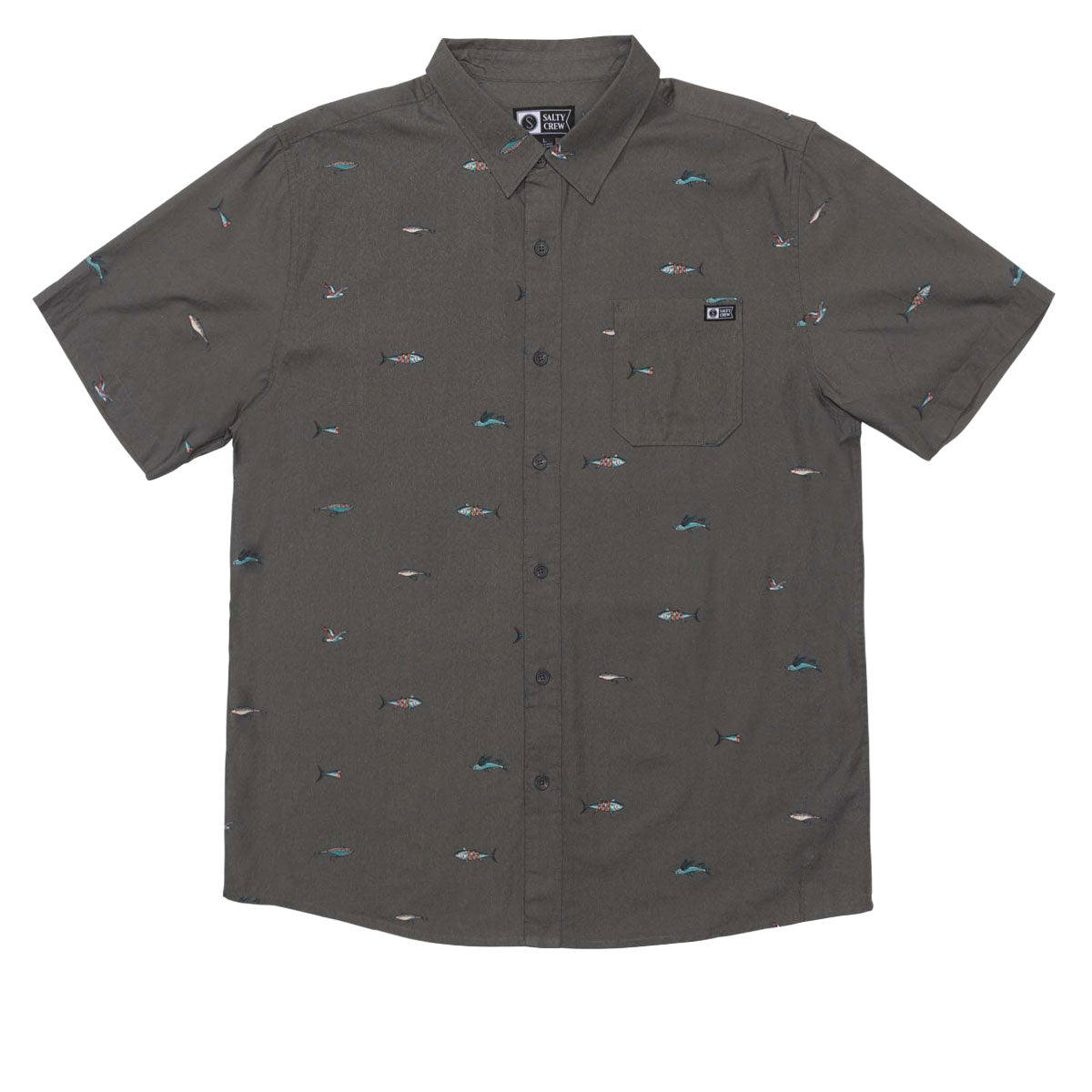Salty Crew Crew Button Up Shirt - Charcoal