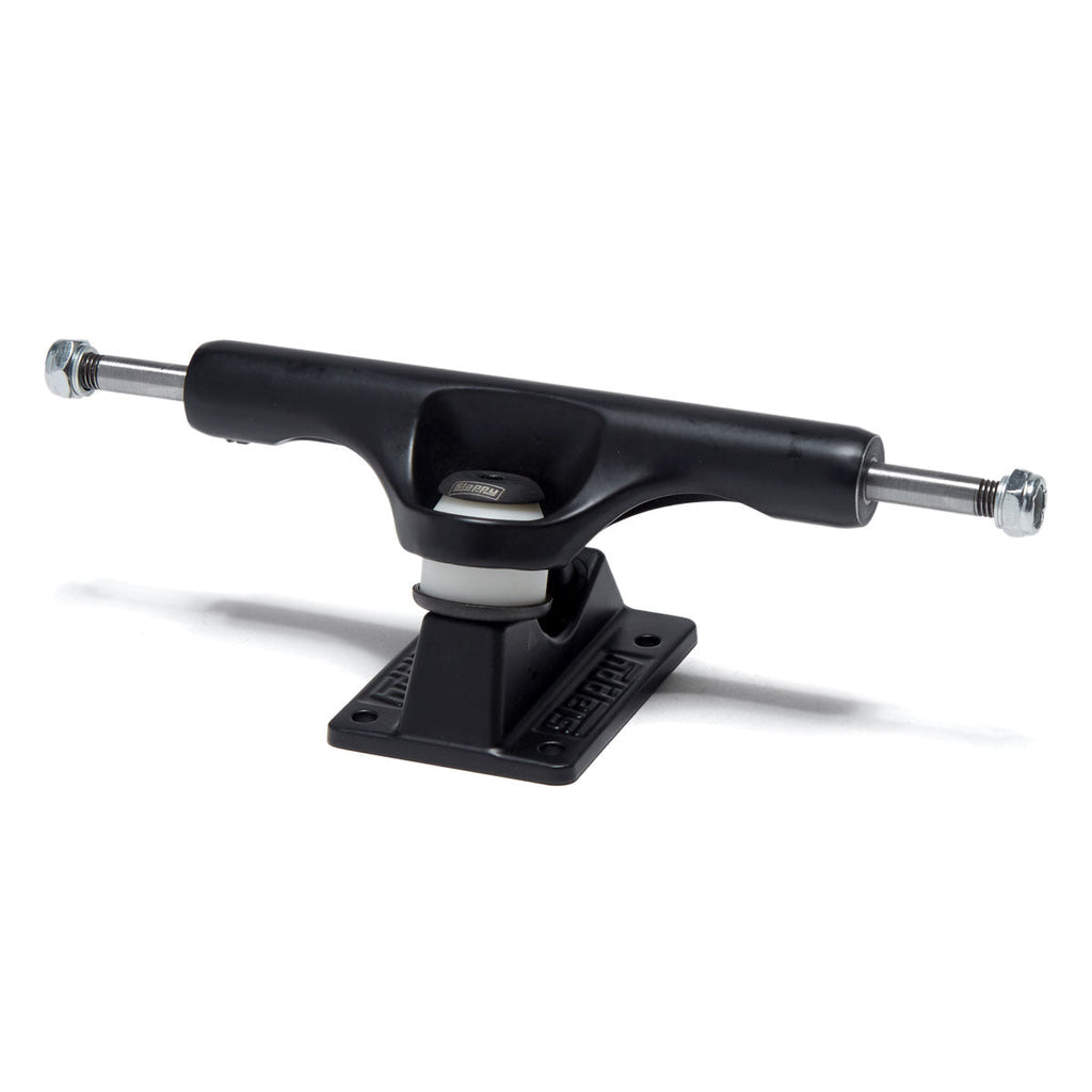 Slappy ST1 Inverted Hollow Lights Ultra Low Kingpin Skateboard Trucks - Matte Black/Black Gold - 9.00"