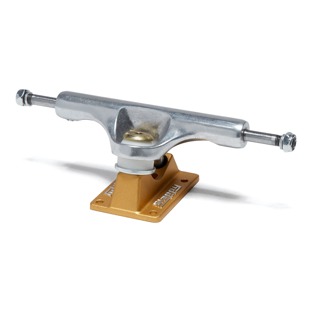 Slappy ST1 Inverted Hollow Lights Ultra Low Kingpin Skateboard Trucks - Polished/Gold/Gold - 8.00"