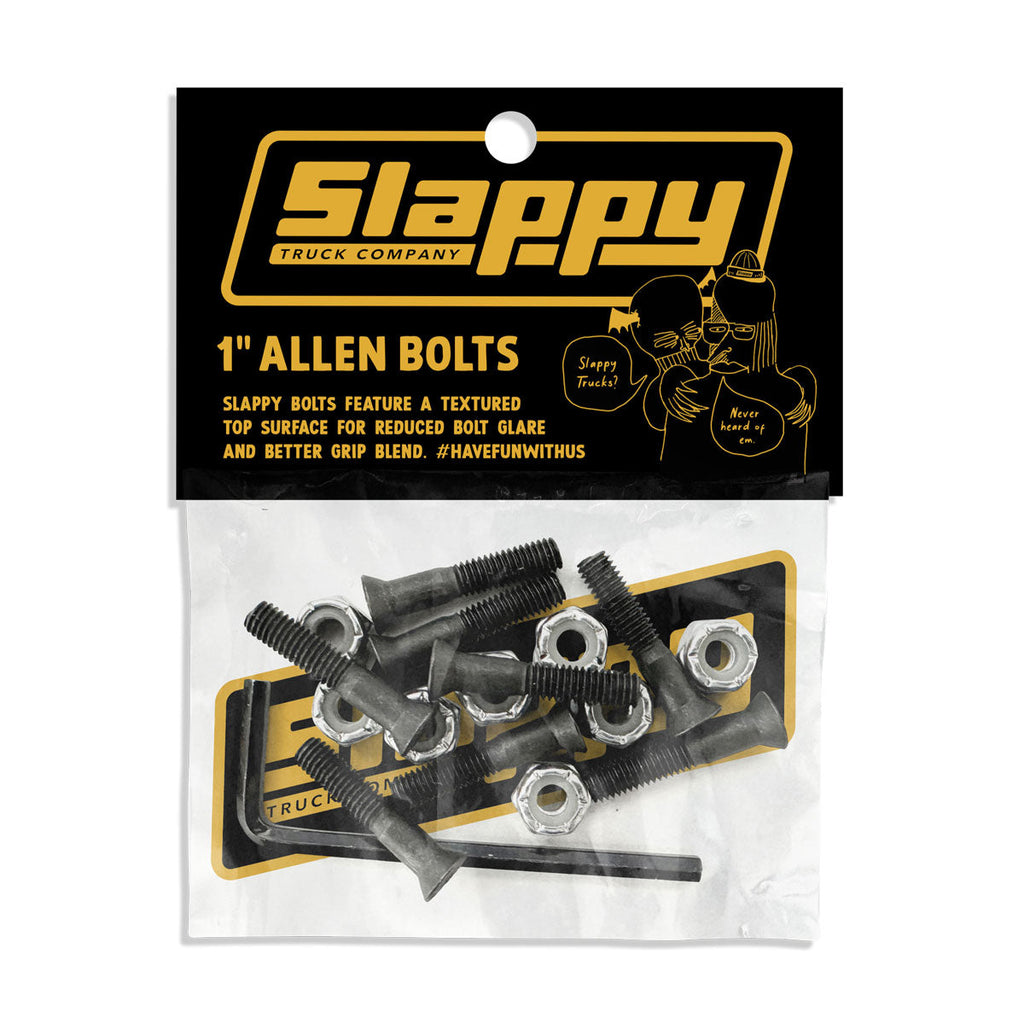 Slappy Allen Grip Tip Bolts Hardware - Black - 1"