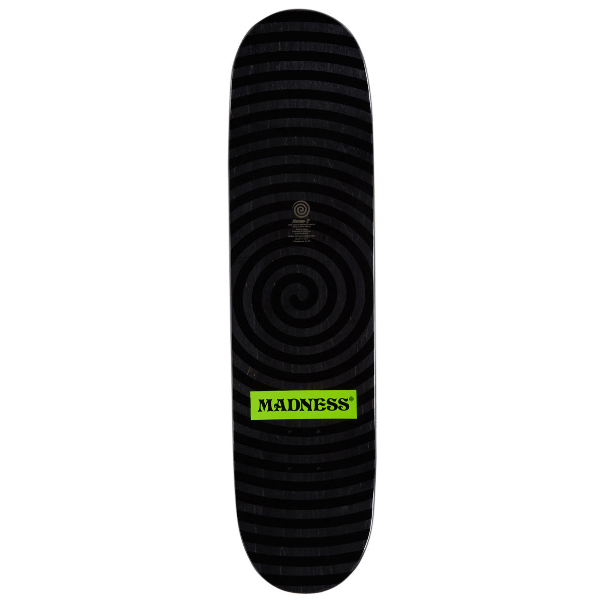 Madness Split R7 Skateboard Complete - Safety Yellow/Holographic - 8.25"