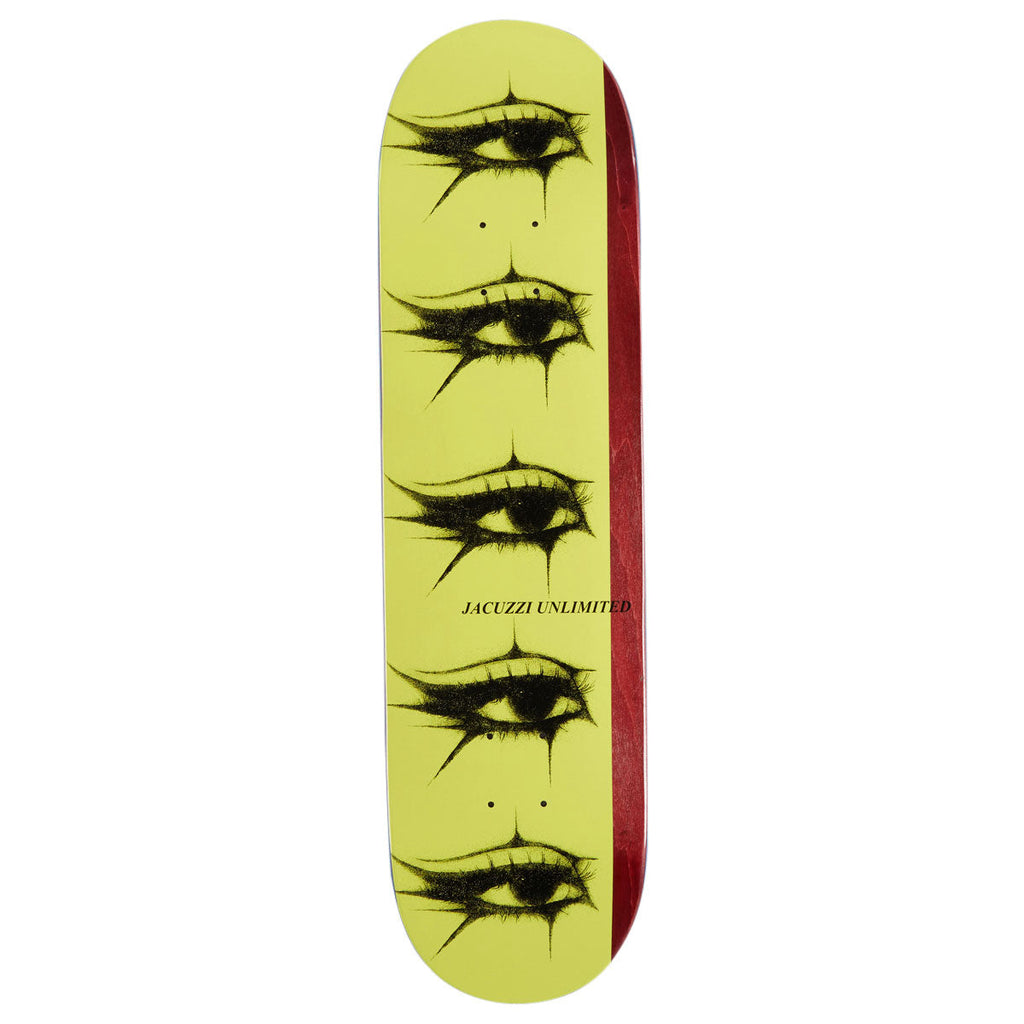 Jacuzzi Unlimited Jet Ski Eyes Popsicle EX7 Skateboard Deck - Yellow/Burgundy - 8.25"