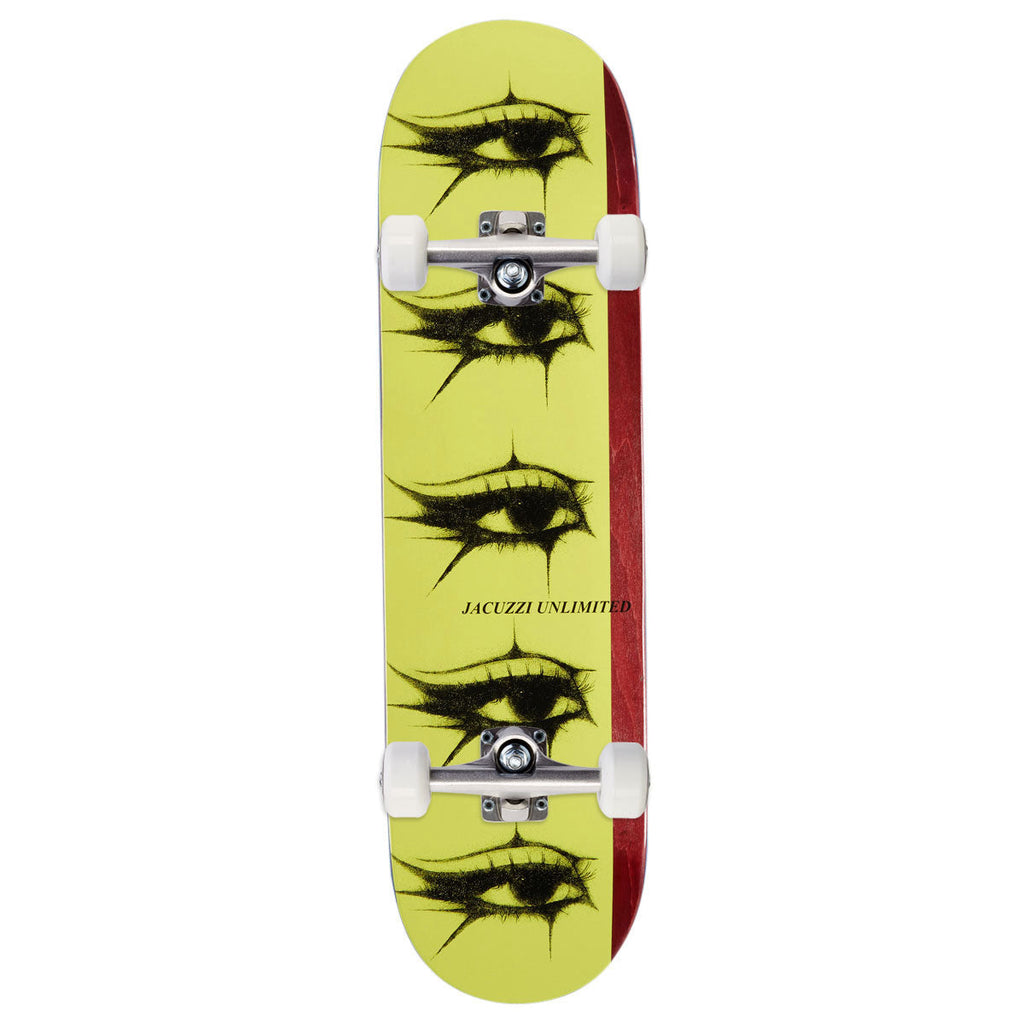 Jacuzzi Unlimited Jet Ski Eyes Popsicle EX7 Skateboard Complete - Yellow/Burgundy - 8.25"