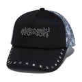 Corduroy Stud Trucker Hat - Black
