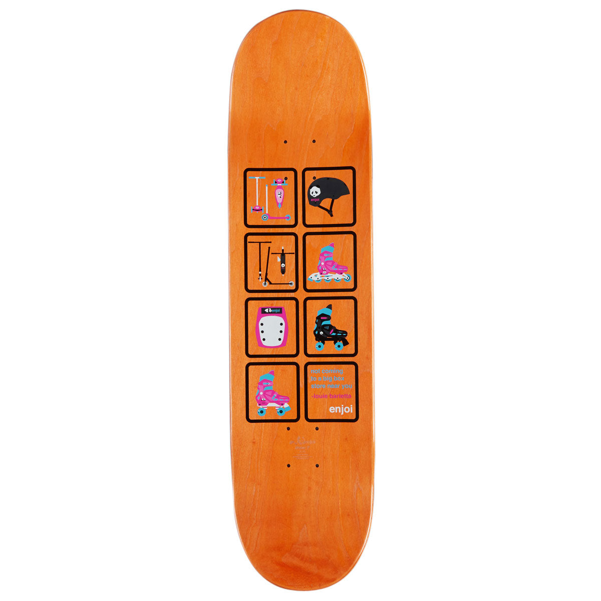 Enjoi Big Box Retro Skate R7 Skateboard Deck - Purple - 8.25"