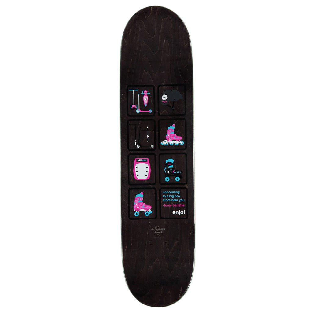 Enjoi Big Box Plastic R7 Skateboard Complete - White - 8.00"