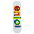 Enjoi Helvetica Neue R7 Skateboard Deck - White - 8.00"