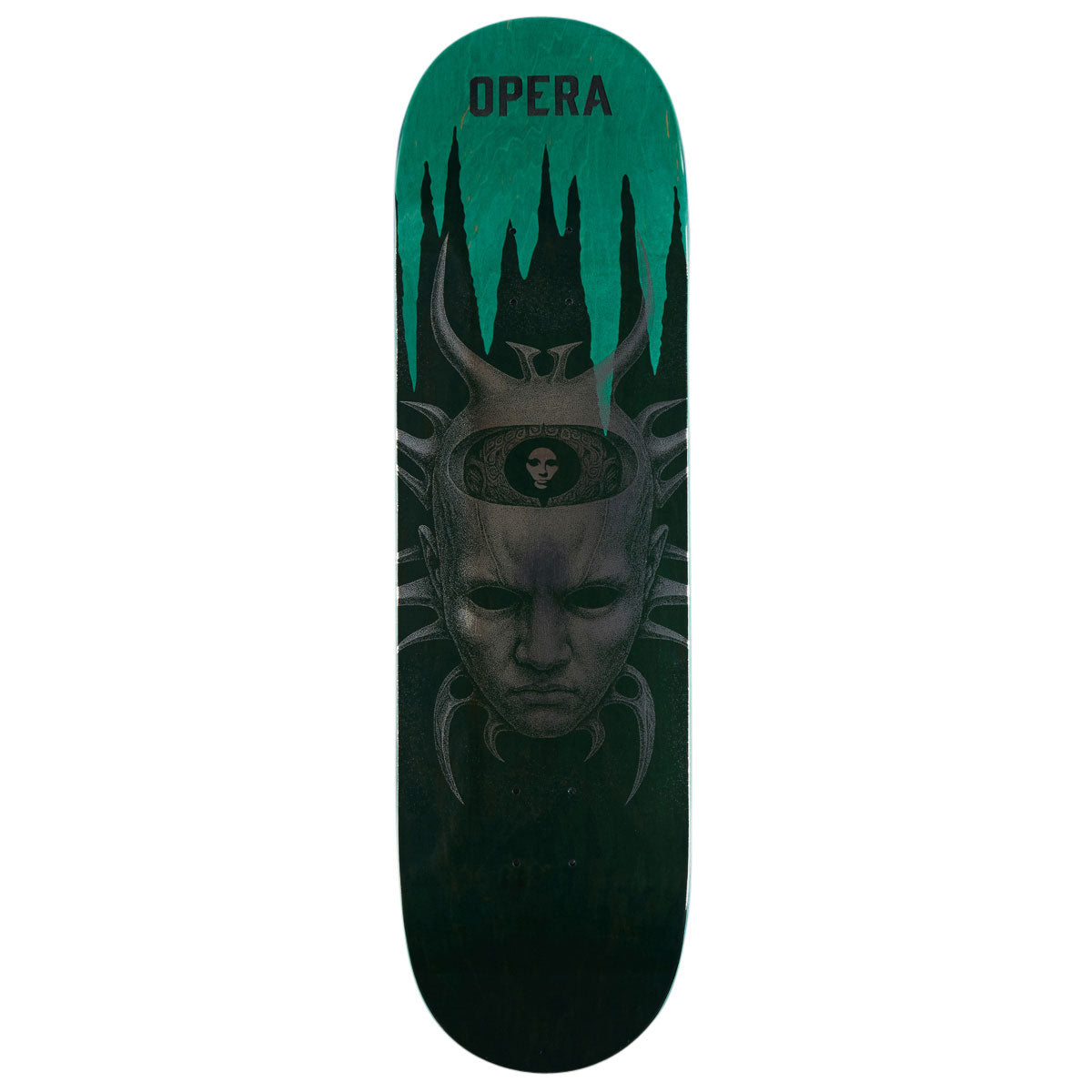 Opera Wood Spider EX7 Skateboard Deck - Black/Green - 8.75"