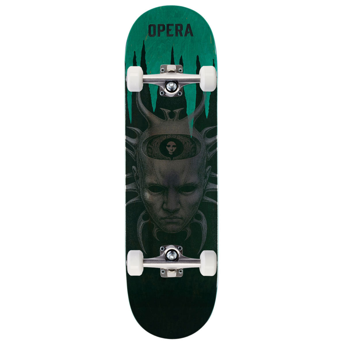 Opera Wood Spider EX7 Skateboard Complete - Black/Green - 8.75"