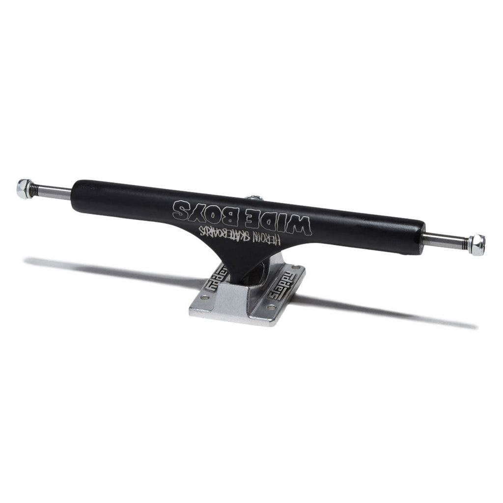 Slappy ST1 Hollow Wide Boys Laser Etch Skateboard Trucks - Black/Polished - 11.00"