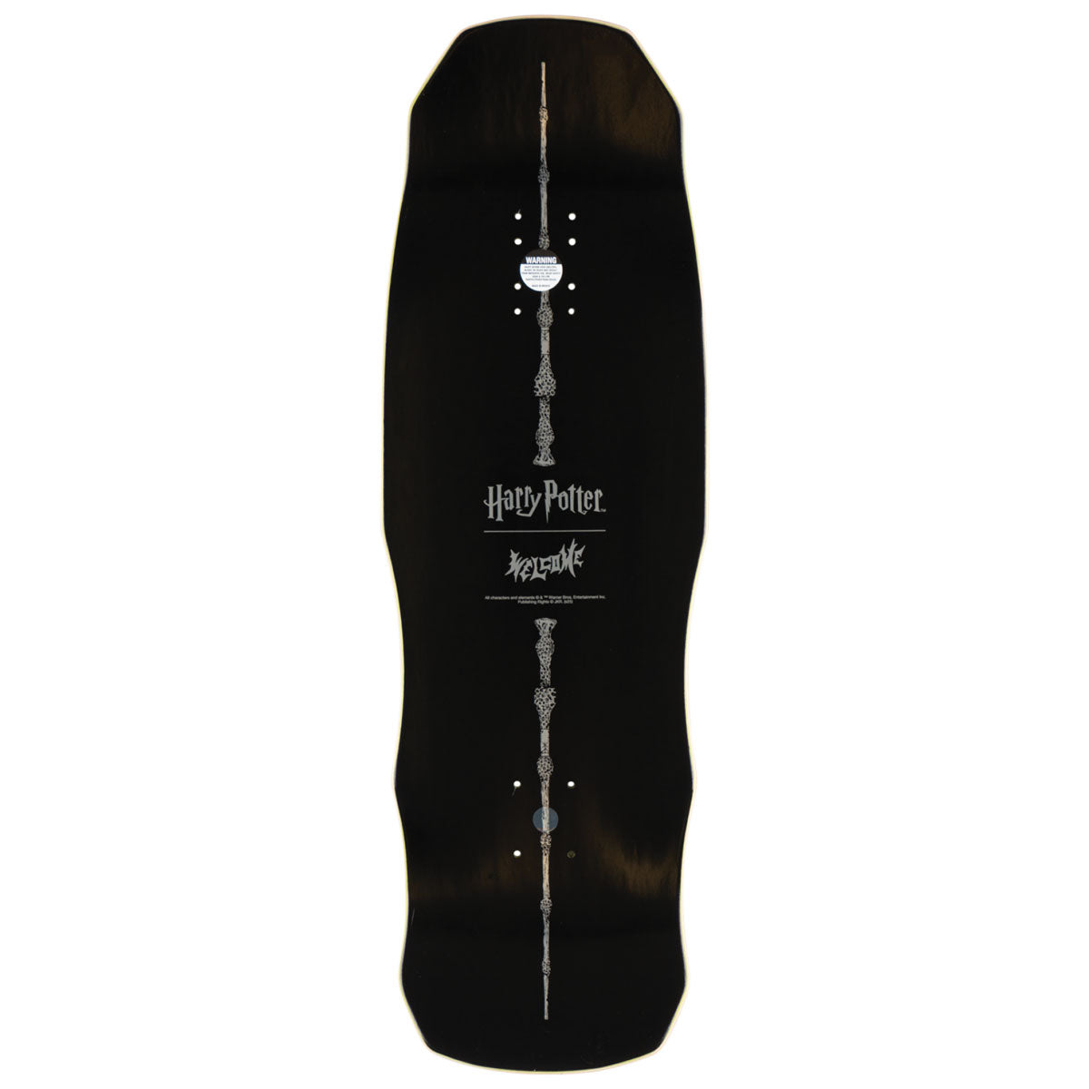 Welcome x Harry Potter Voldemort On A Dark Lord Skateboard Deck - Dark Green Stain - 9.75"