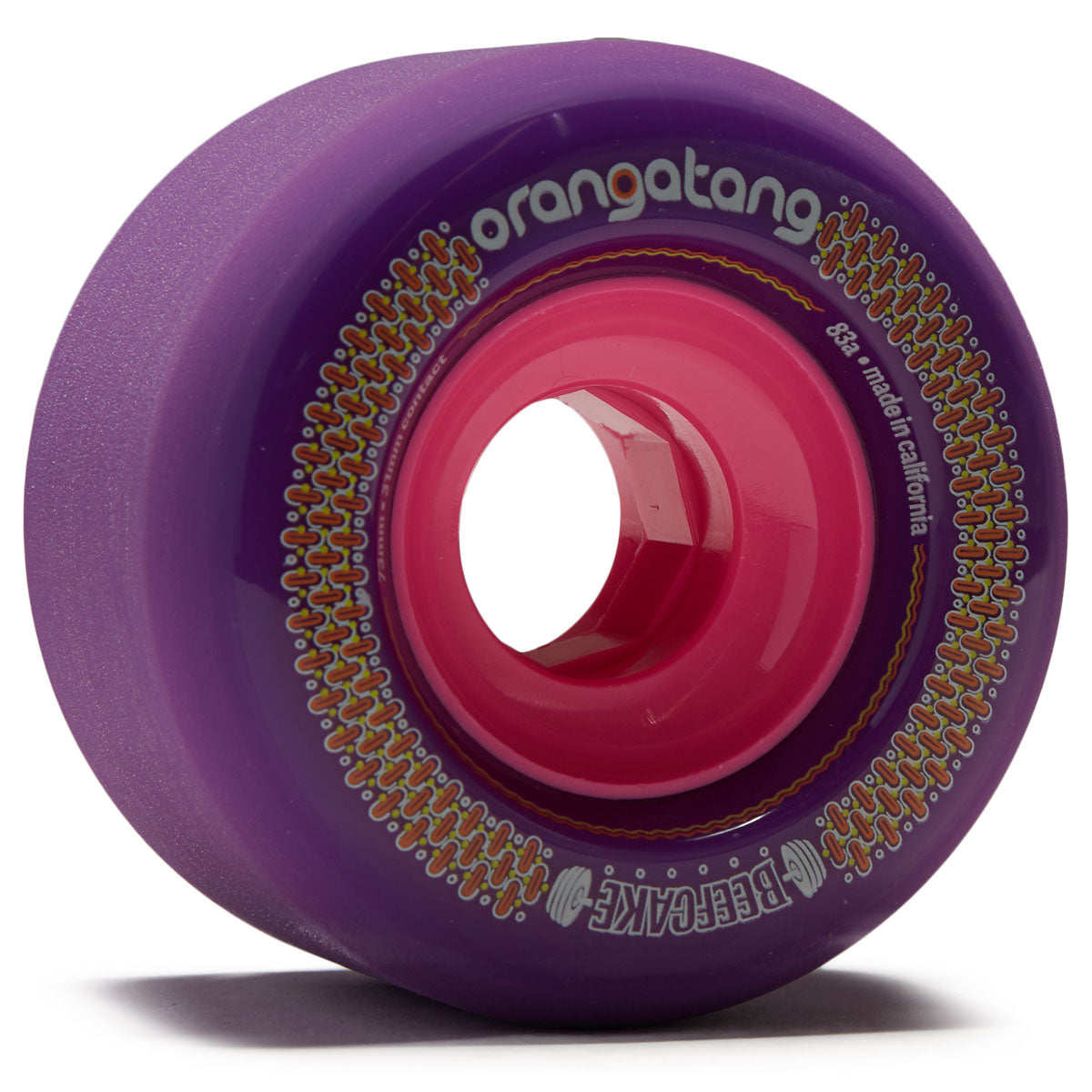 Orangatang Beefcake Freeride 83a Longboard Wheels - Purple - 73mm