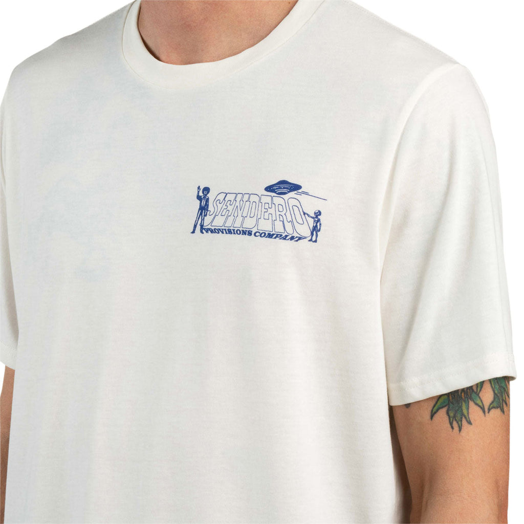 Sendero Cowboy Lift Off T-Shirt - Vintage White/Navy
