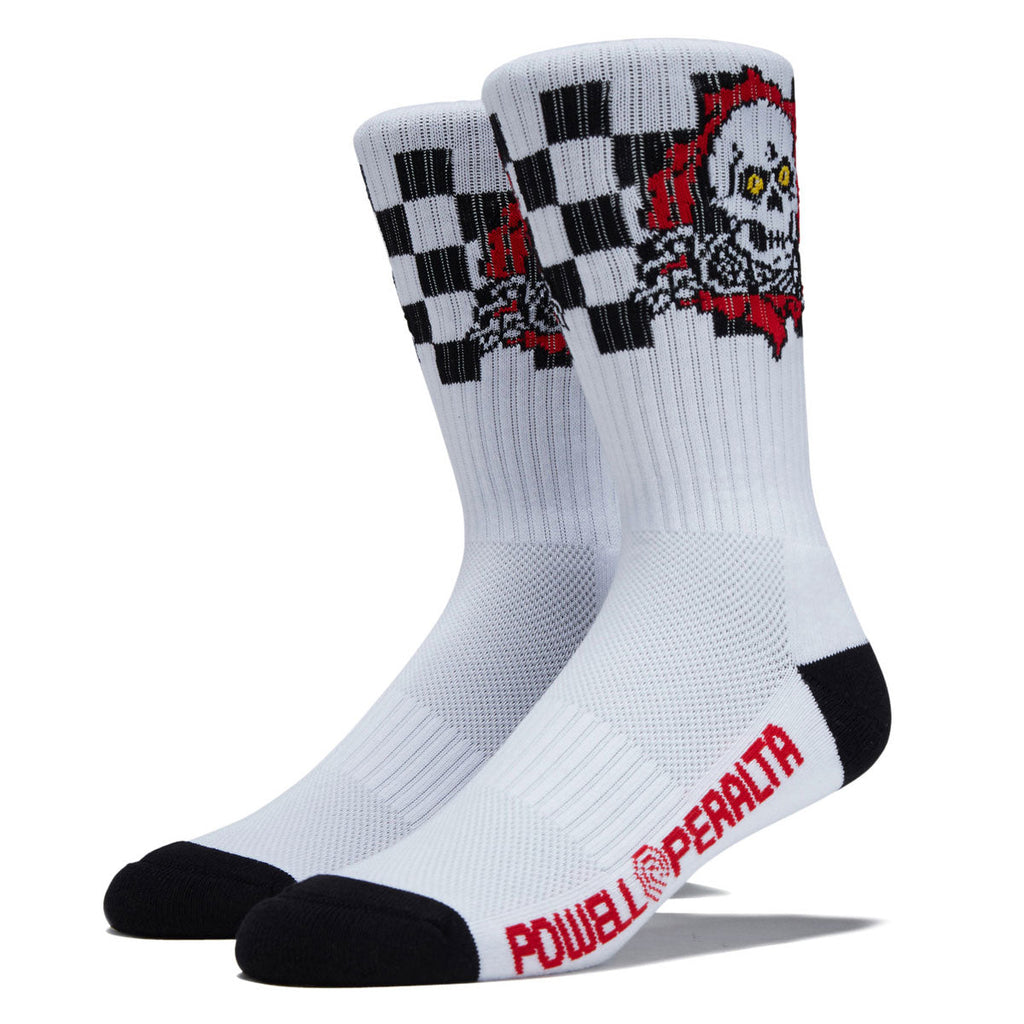 Powell-Peralta Ripper Socks - Red/Black Checker Stripes