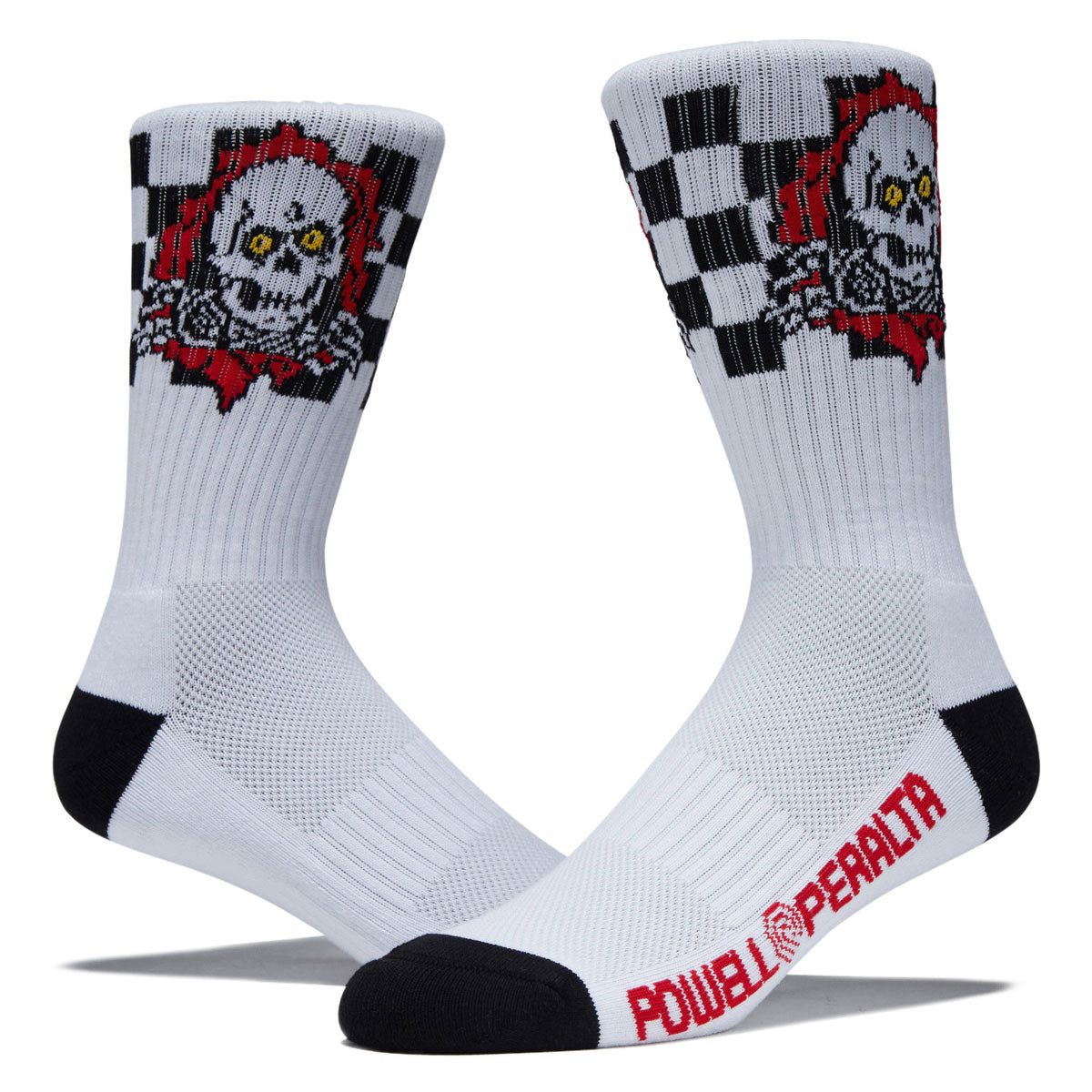 Powell-Peralta Ripper Socks - Red/Black Checker Stripes