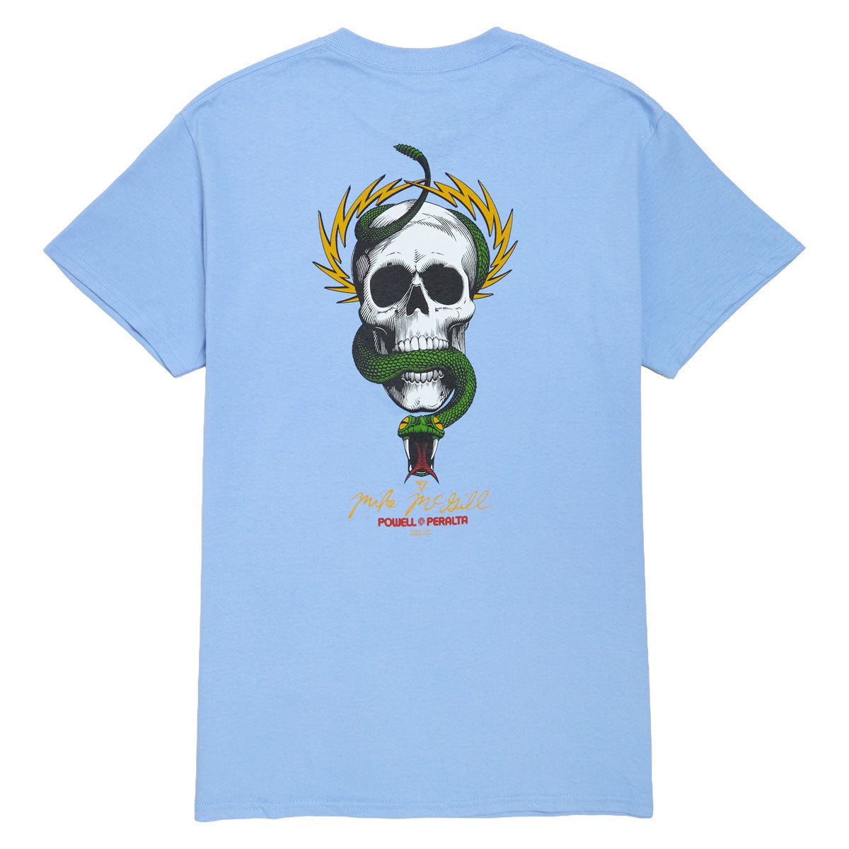 Powell-Peralta McGill Skull And Snake T-Shirt - Carolina Blue
