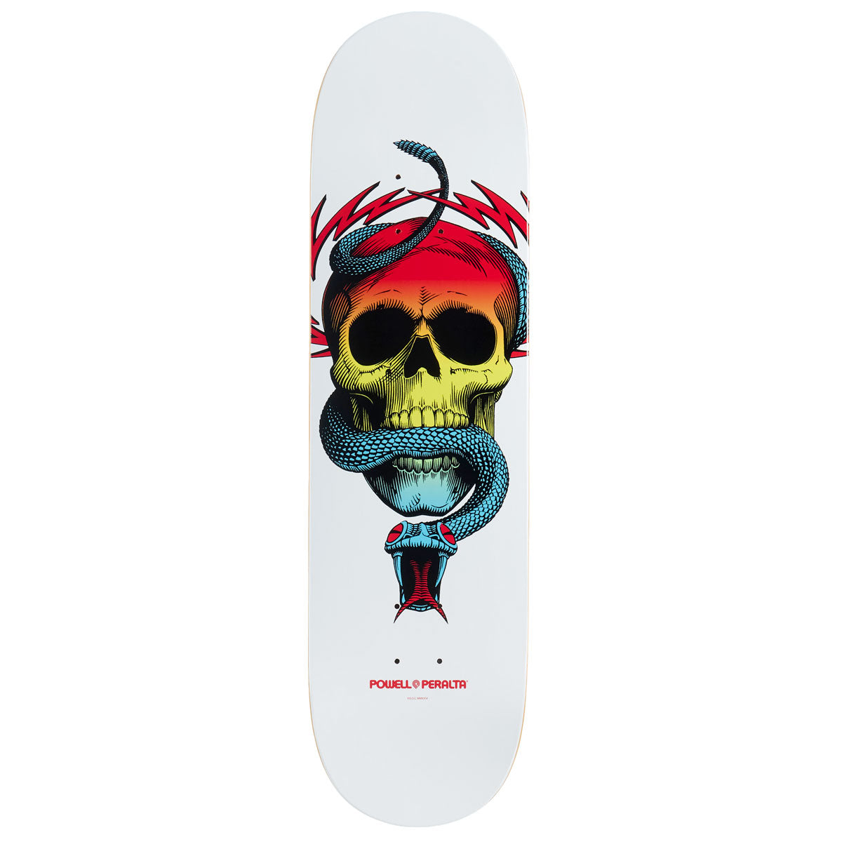 Powell-Peralta Mike McGill Skull & Snake Skateboard Deck - Yellow Fade/White - 8.50"