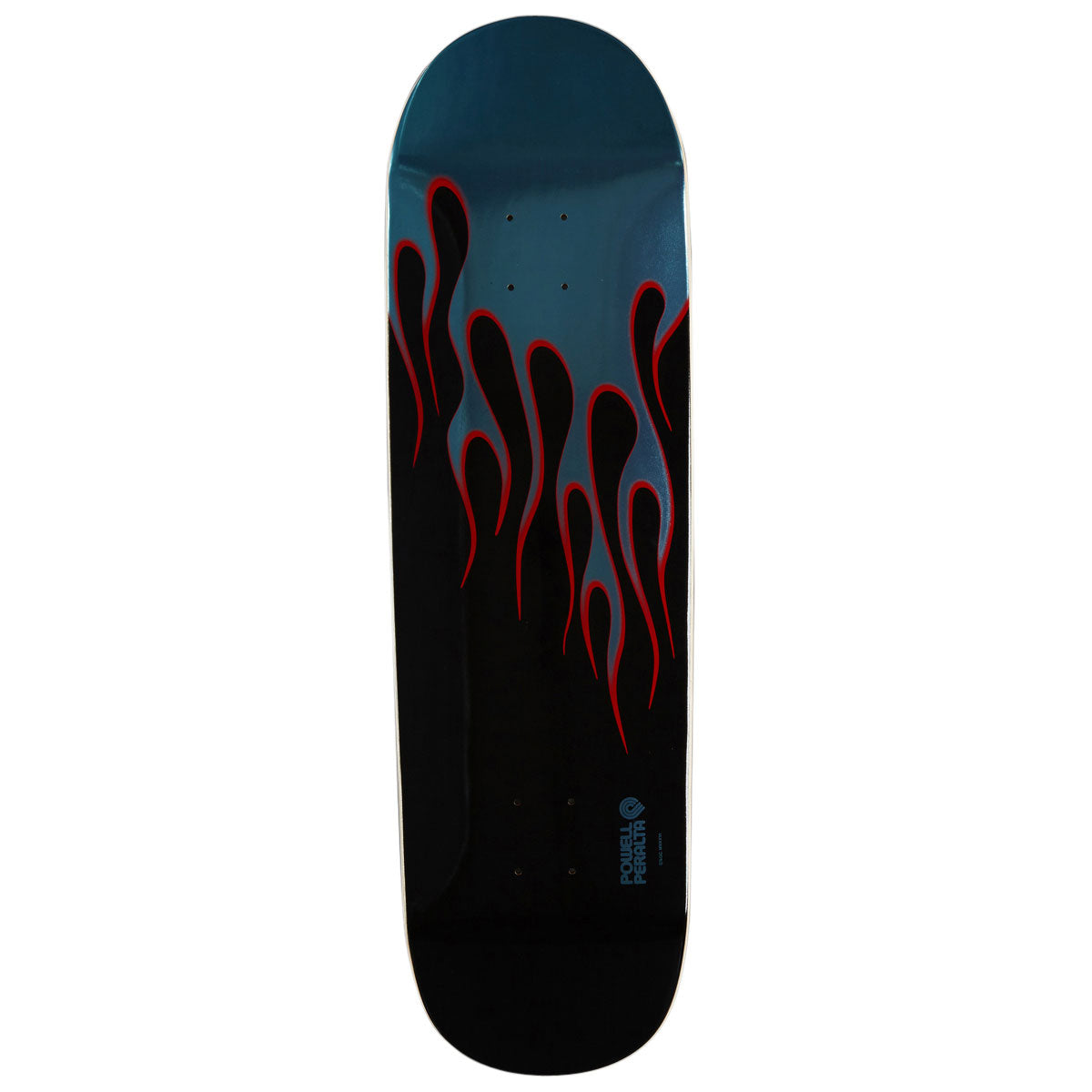 Powell-Peralta Nitro Hot Rod Flames OG 24 Skateboard Deck - Black/Light Blue Foil - 9.375"