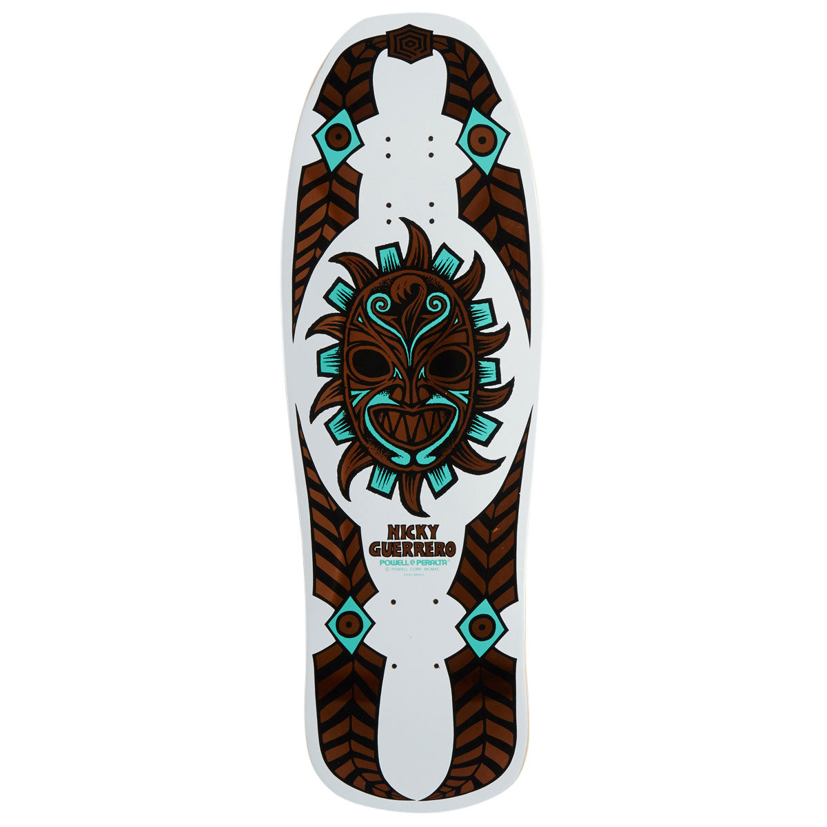 Powell-Peralta Nicky Guerrero OG Mask 08 Skateboard Deck - White/Copper Foil - 10.00"
