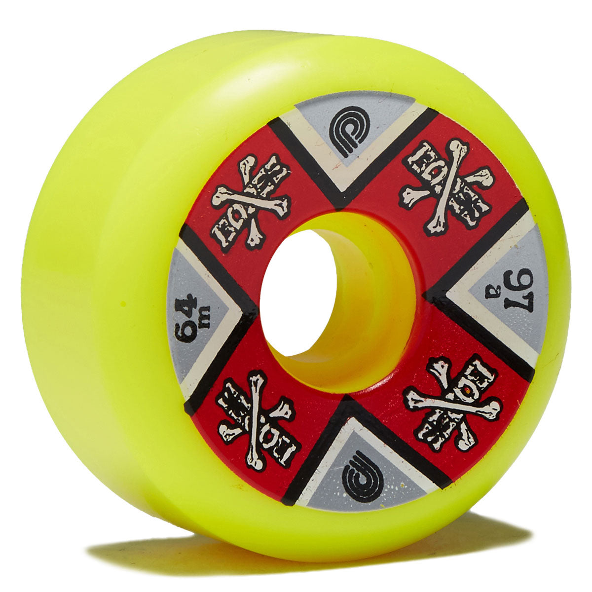 Powell-Peralta OG Cross Bones 97a Skateboard Wheels - Yellow - 64mm