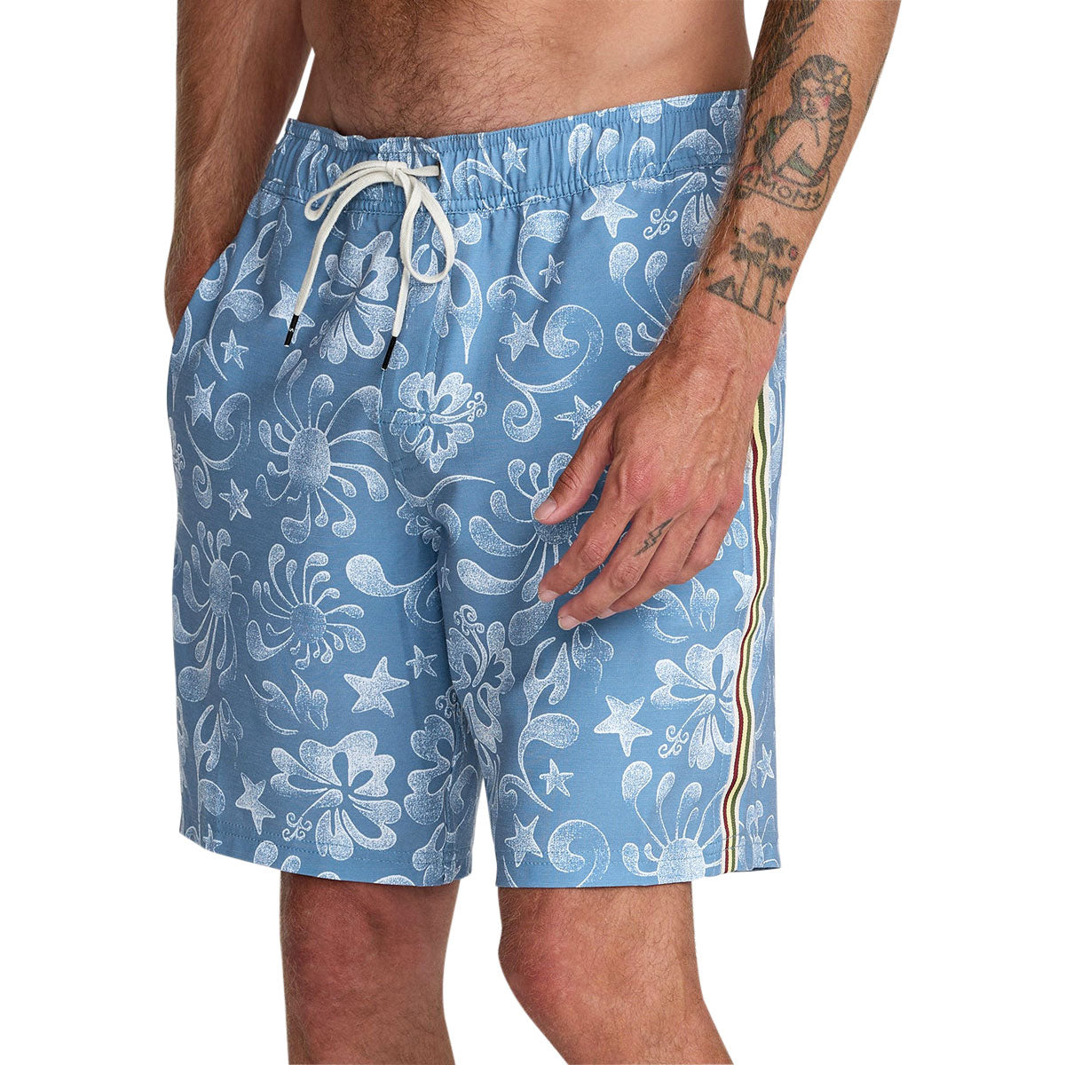 RVCA Local Aloha Elastic 19 Boardshorts - Light Blue