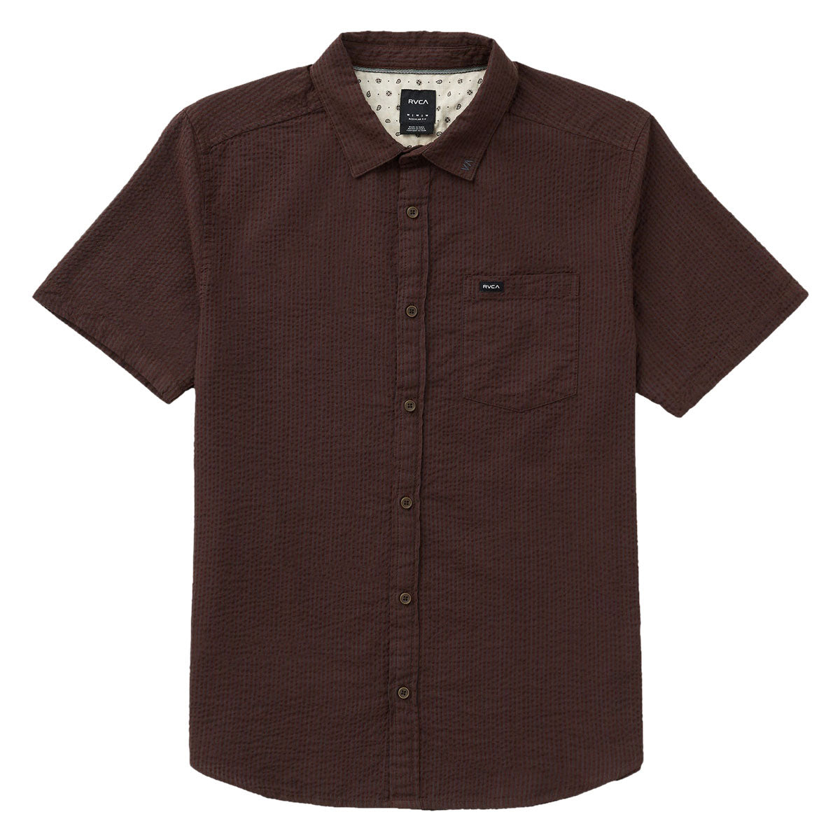RVCA Thatll Do Seersucker Shirt - Mocha