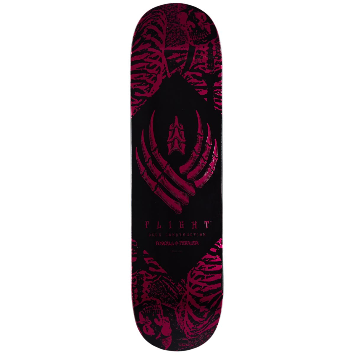 Powell-Peralta Flight Skeleton Skateboard Deck - Pink Foil - 8.00"