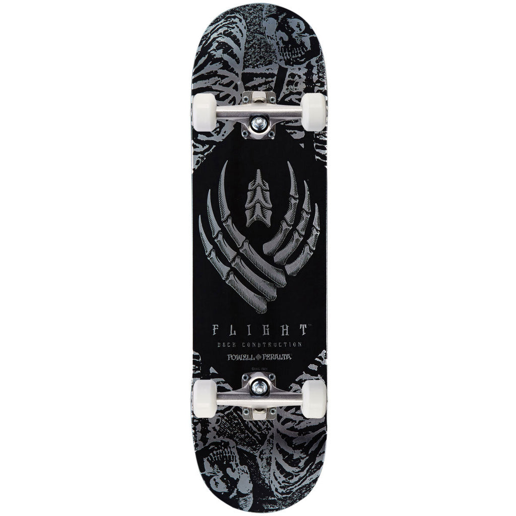 Powell-Peralta Flight Skeleton Skateboard Complete - Silver Foil - 8.25"