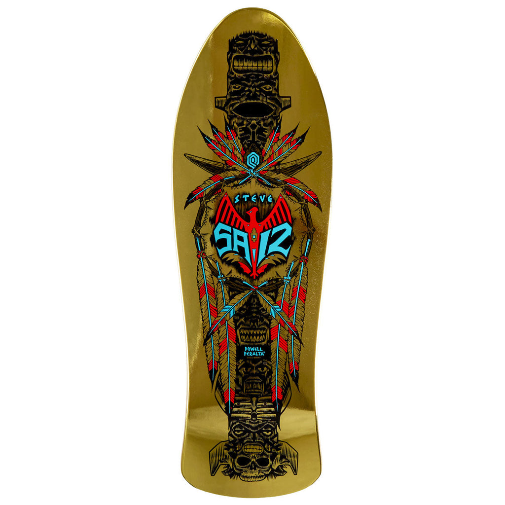 Powell-Peralta Steve Saiz Totem 06 Skateboard Deck - Gold Foil - 10.00"