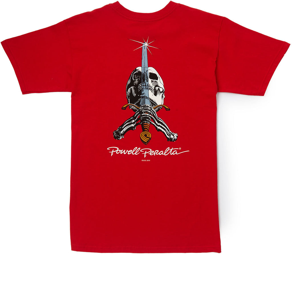 Powell-Peralta Skull And Sword T-Shirt - Red