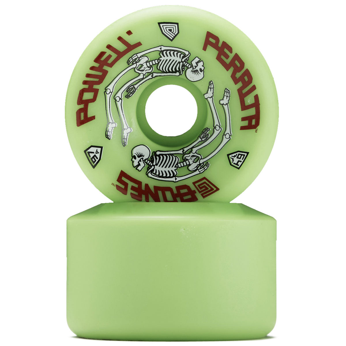 Powell-Peralta G Bones 97A Skateboard Wheels - Green - 64mm