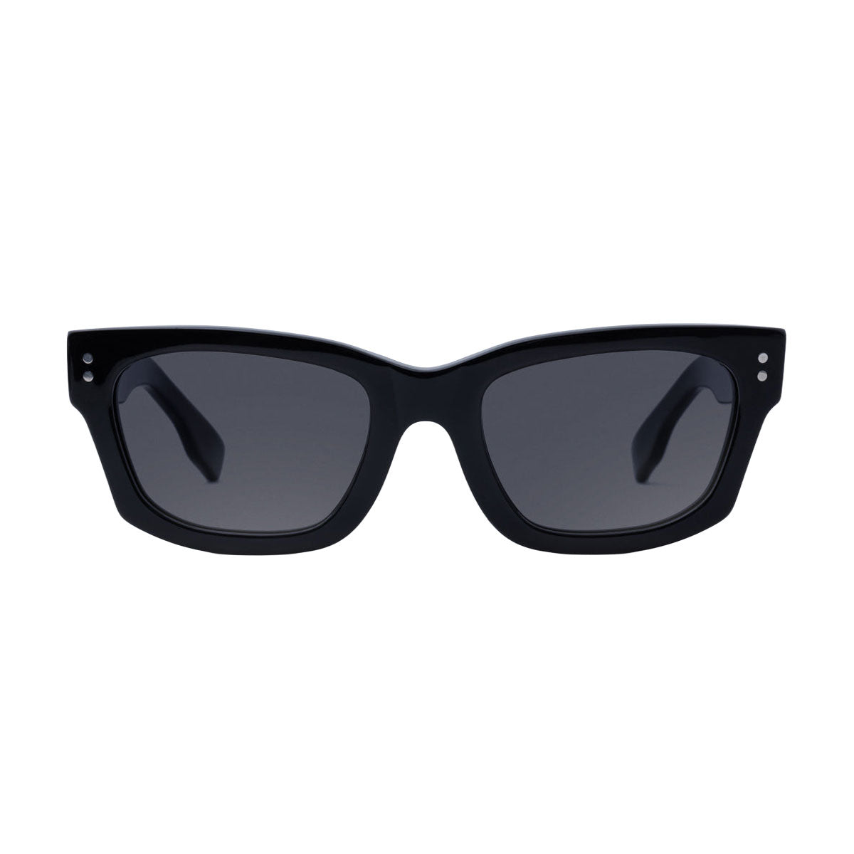 Decade Milton 60s Sunglasses - Gloss Black Acetate/Grey Tac Polarized