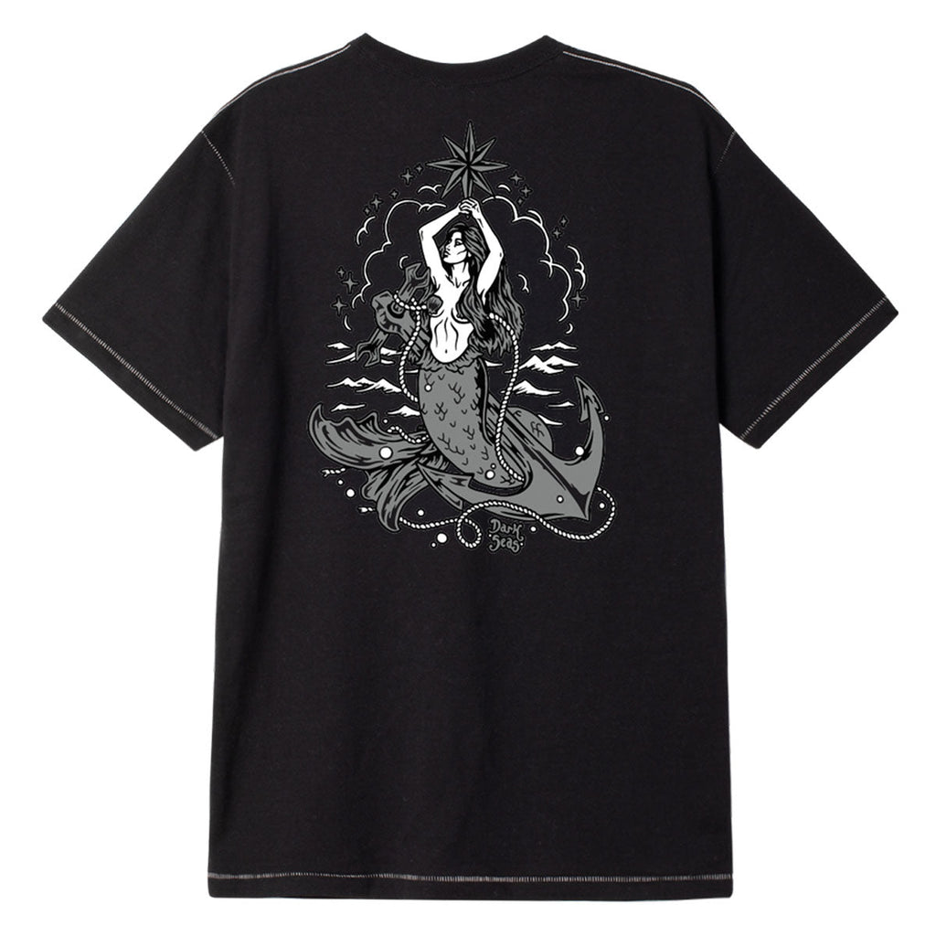 Dark Seas Folklore Blind Stitch Pocket T-Shirt - Heather Black