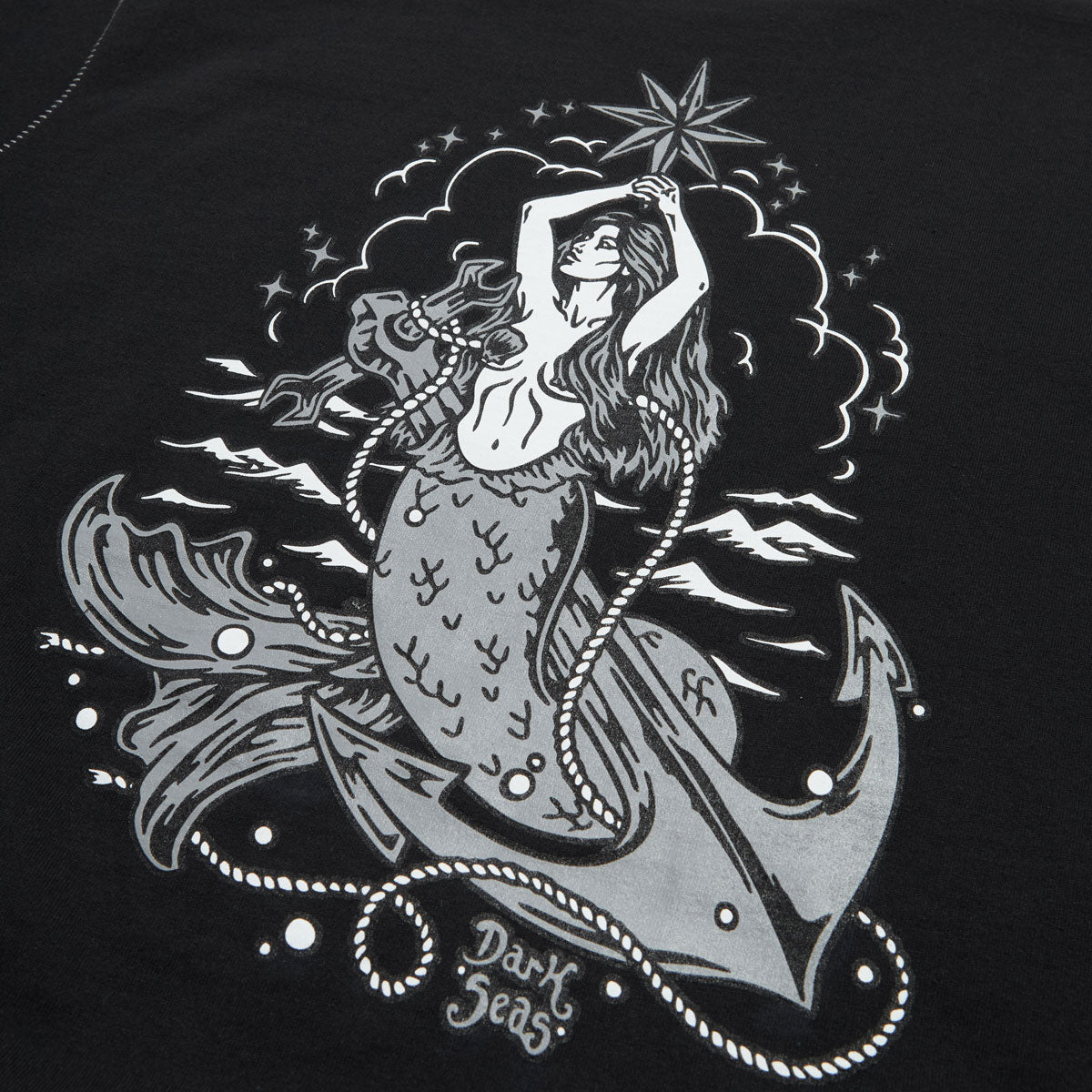 Dark Seas Folklore Blind Stitch Pocket T-Shirt - Heather Black