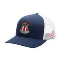 Dark Seas Patriot Trucker Hat - Navy/White