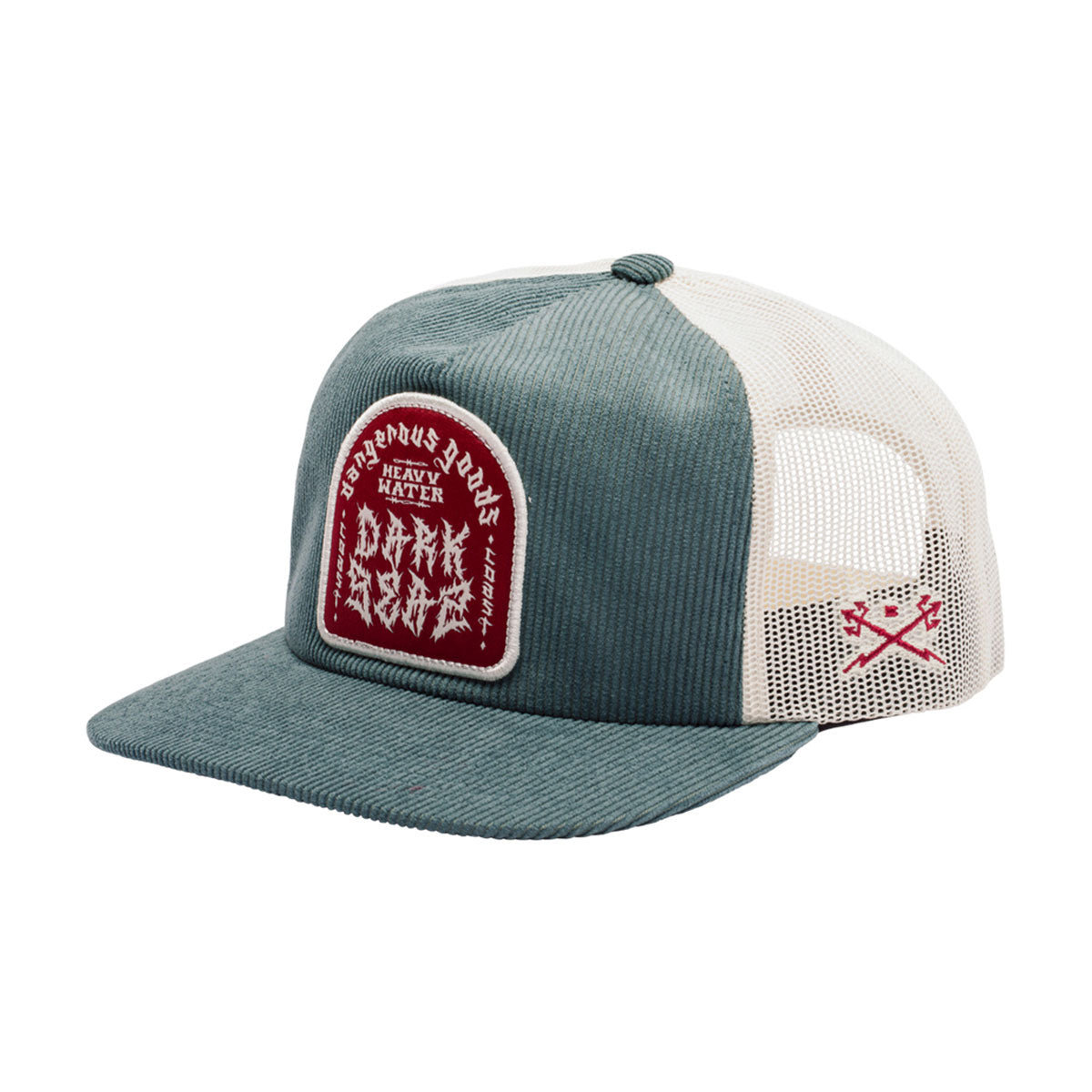 Dark Seas Metal Trucker Hat - Green/White