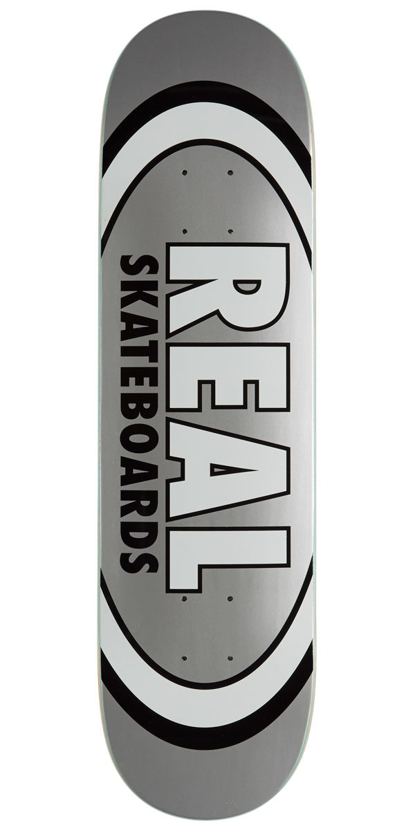 Real Team Classic Oval Skateboard Deck - Grey - 7.75"