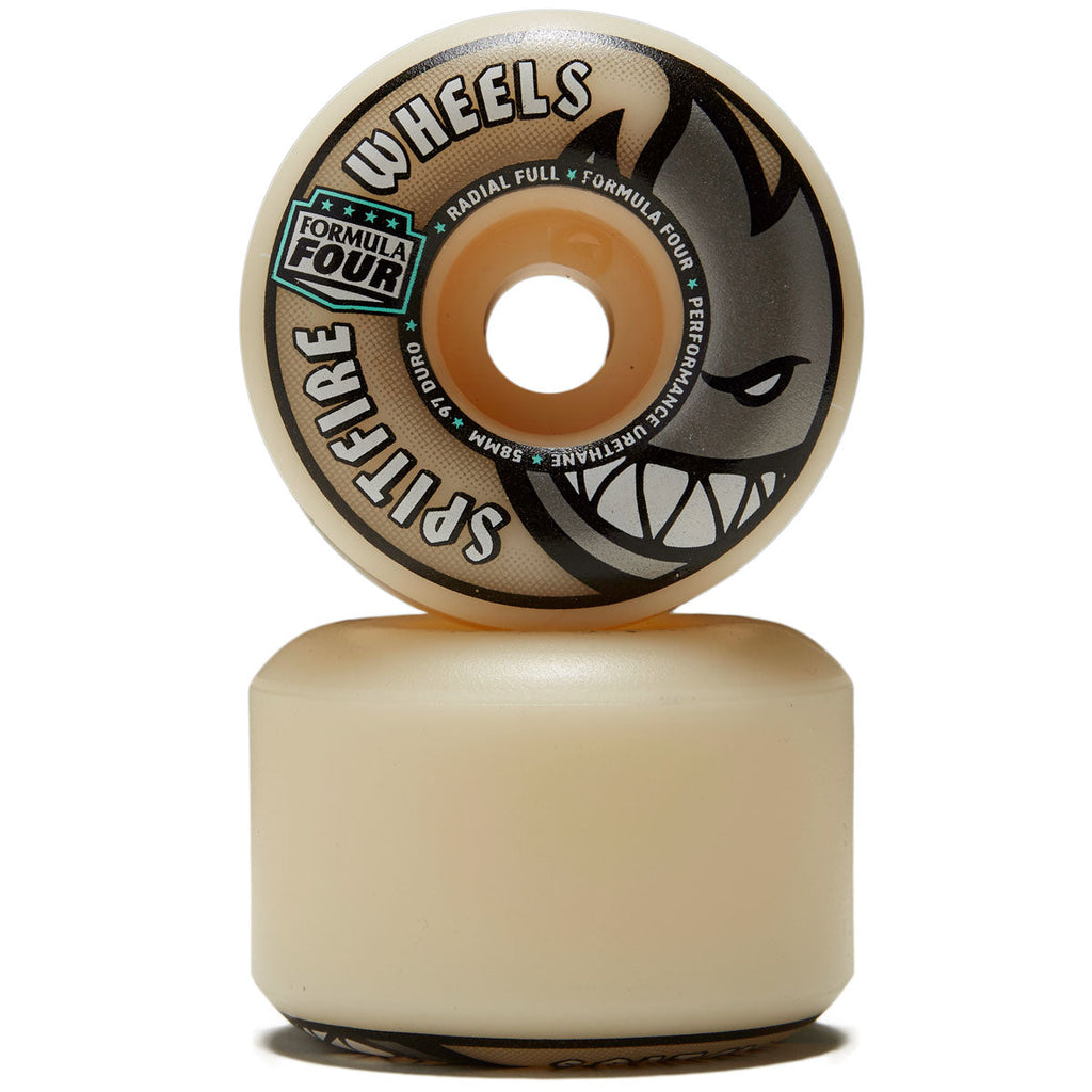 Spitfire F4 97 Radial Full Skateboard Wheels - Natural - 58mm