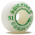 Spitfire 99du Burner Skateboard Wheels - White/Green - 51mm